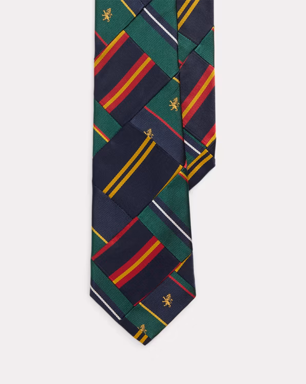 Patchwork Silk Repp Tie