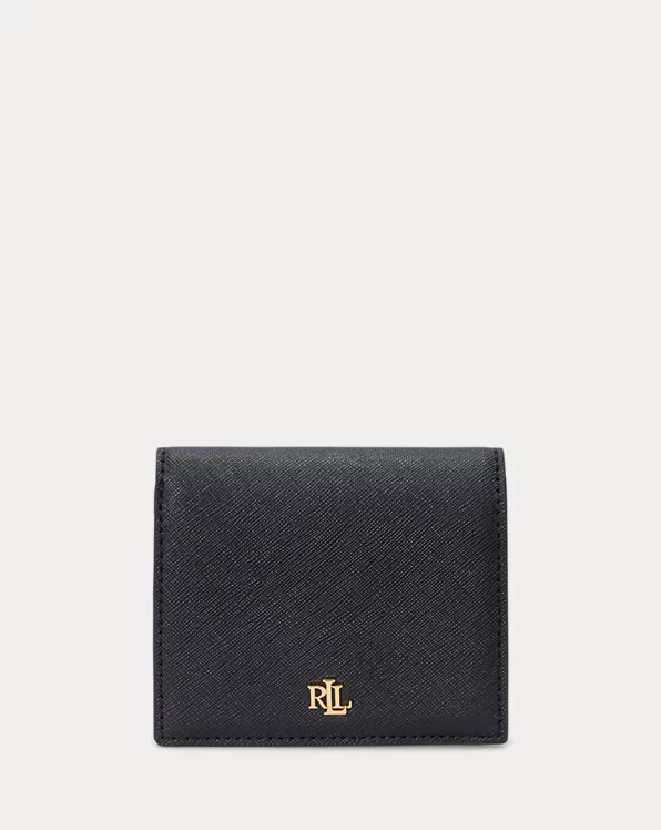 Crosshatch Leather Compact Wallet
