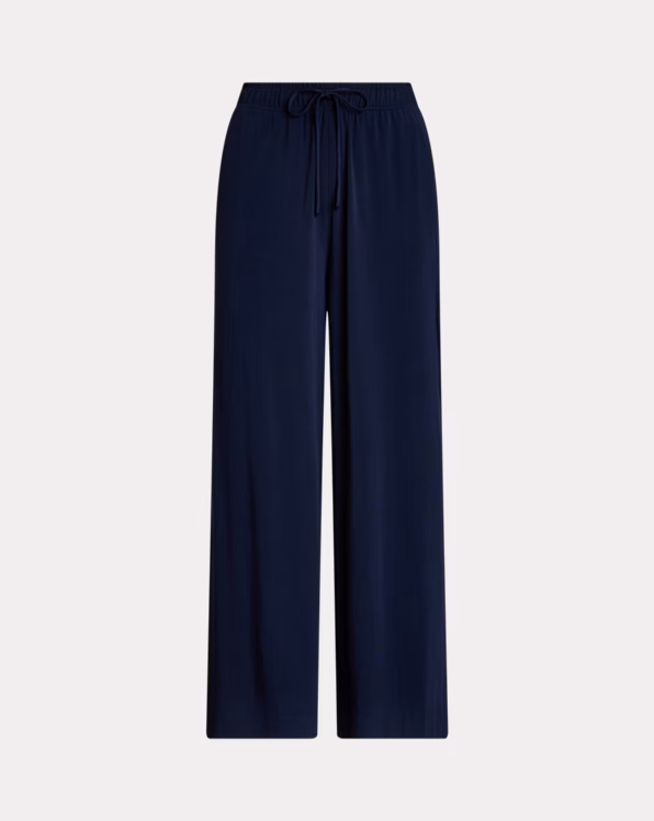 Jersey Wide-Leg Drawstring Trousers