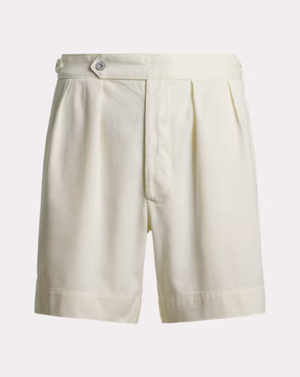18 cm Relaxed Fit Pleated Twill Short