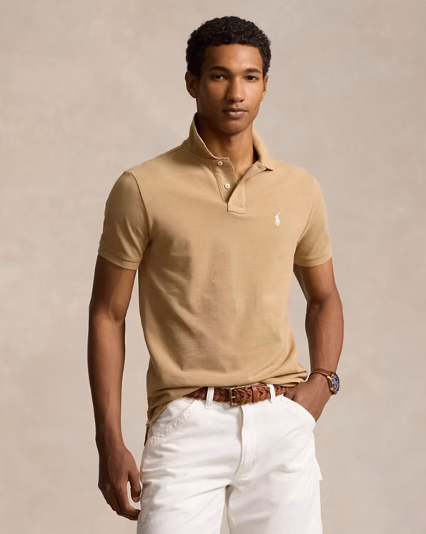 Slim Fit Mesh Polo Shirt