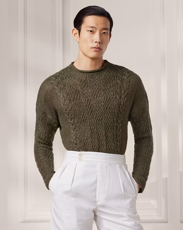 Cable-Knit Rollneck Jumper