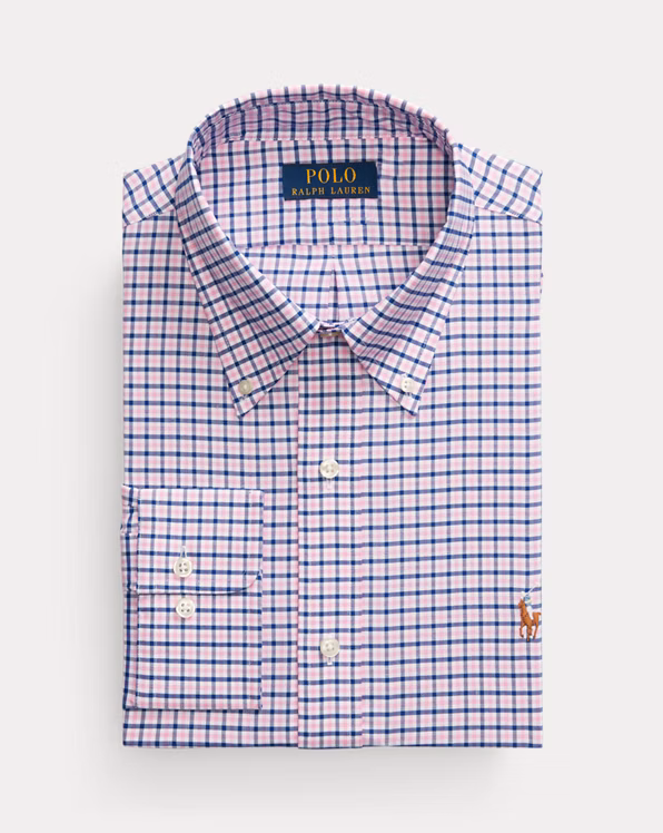 Custom Fit Checked Pinpoint Oxford Shirt