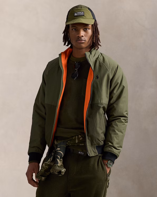 Colour-Blocked Raglan-Sleeve Jacket