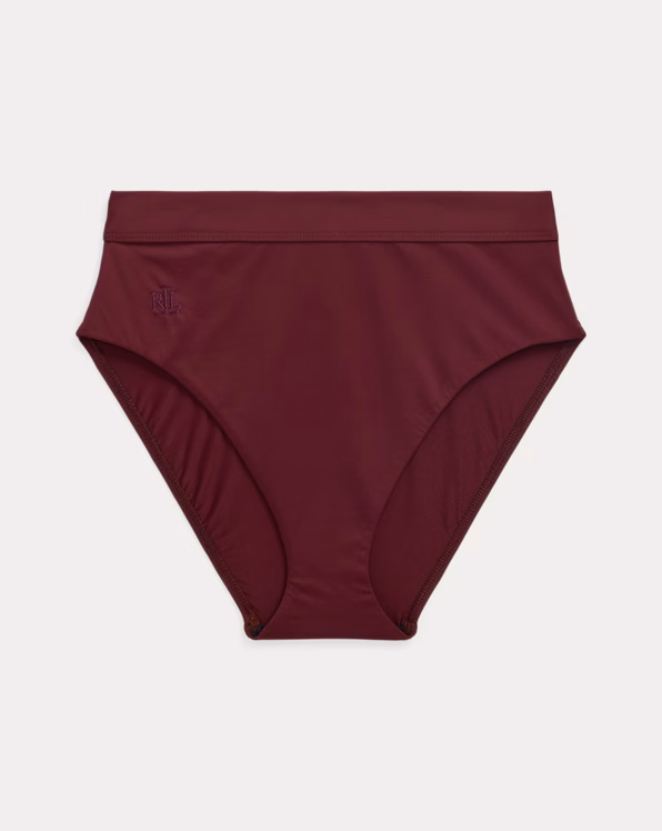 Solid High-Waisted Bikini Bottom