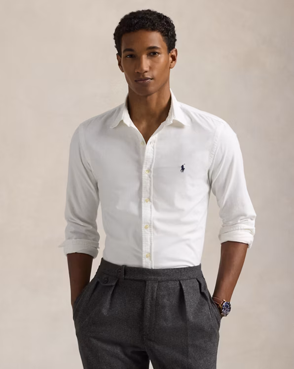 Slim Fit Garment-Dyed Oxford Shirt