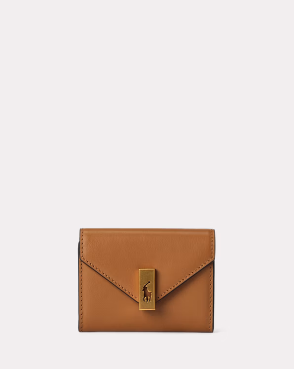 Polo ID Leather Fold-Over Card Case