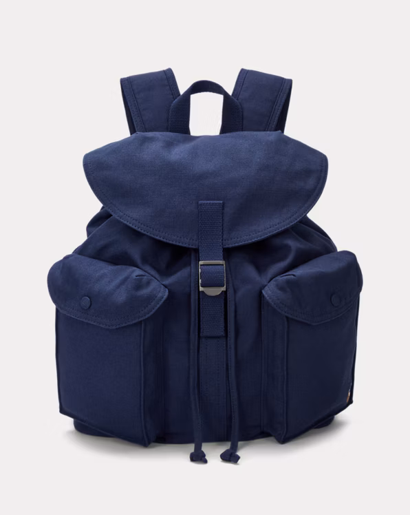 Flap-Top Canvas Backpack