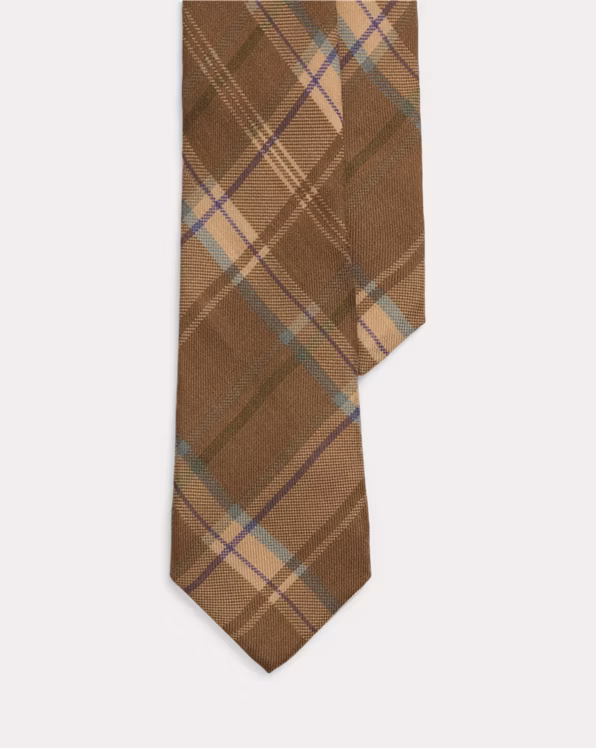 Plaid-Print Cashmere-Silk Tie