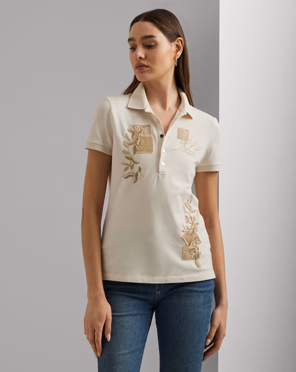Patchwork piqué Polo Shirt