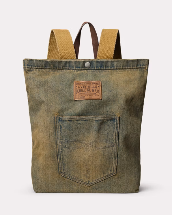 Faded Indigo Denim Backpack