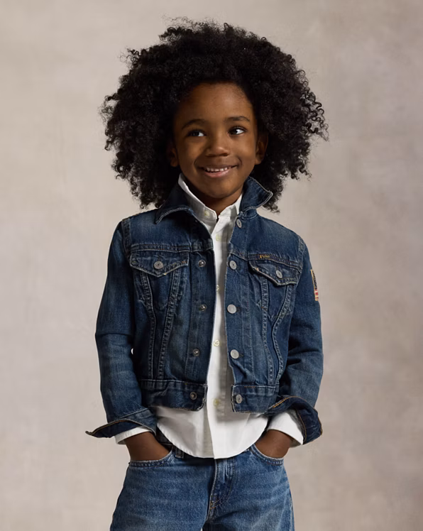 Flag Denim Trucker Jacket