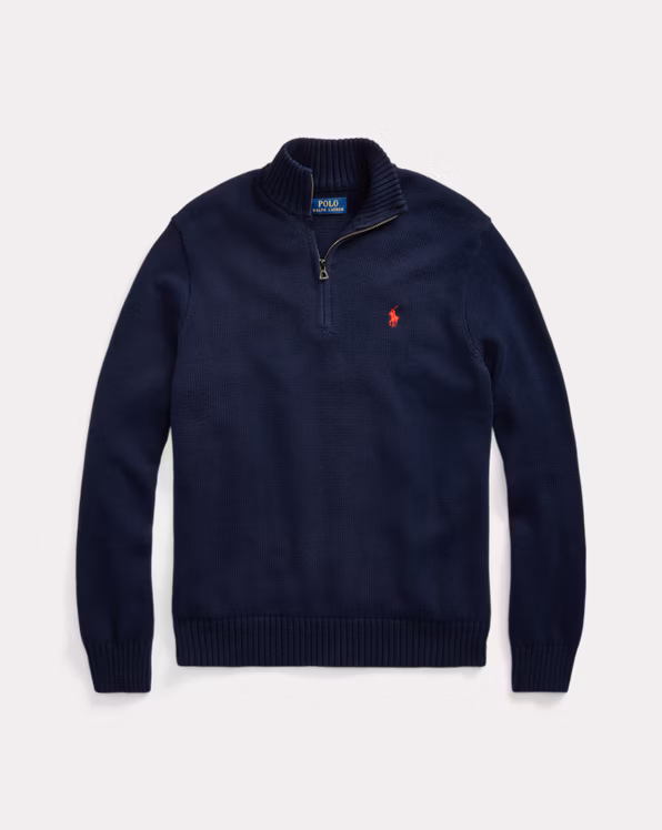 Cotton Quarter-Zip Jumper