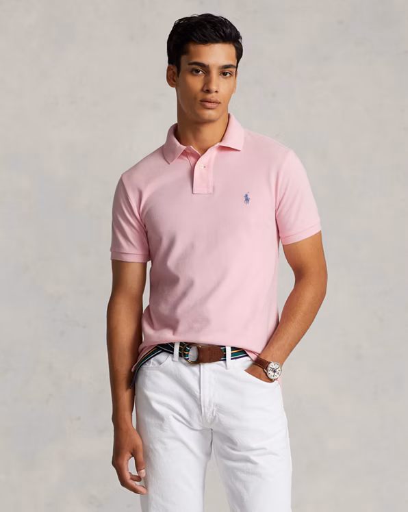 Slim Fit Mesh Polo Shirt