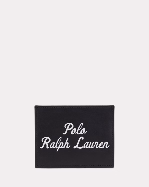 Logo Leather Billfold Coin Wallet