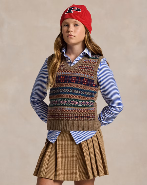 Fair Isle Short-Sleeved Jumper