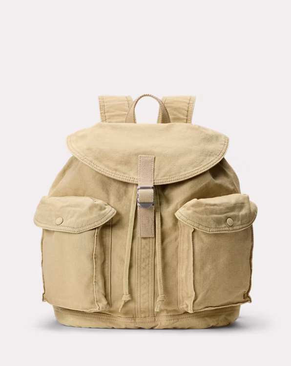 Flap-Top Canvas Backpack