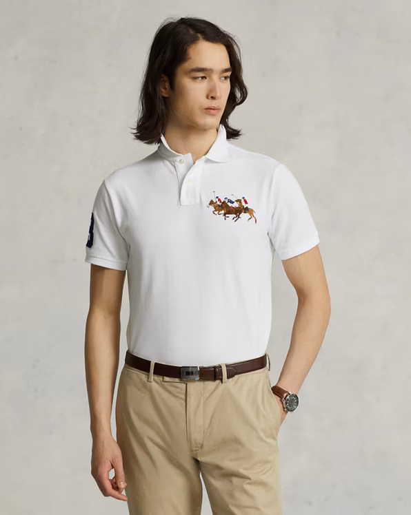 Custom Slim Fit Triple-Pony Polo Shirt