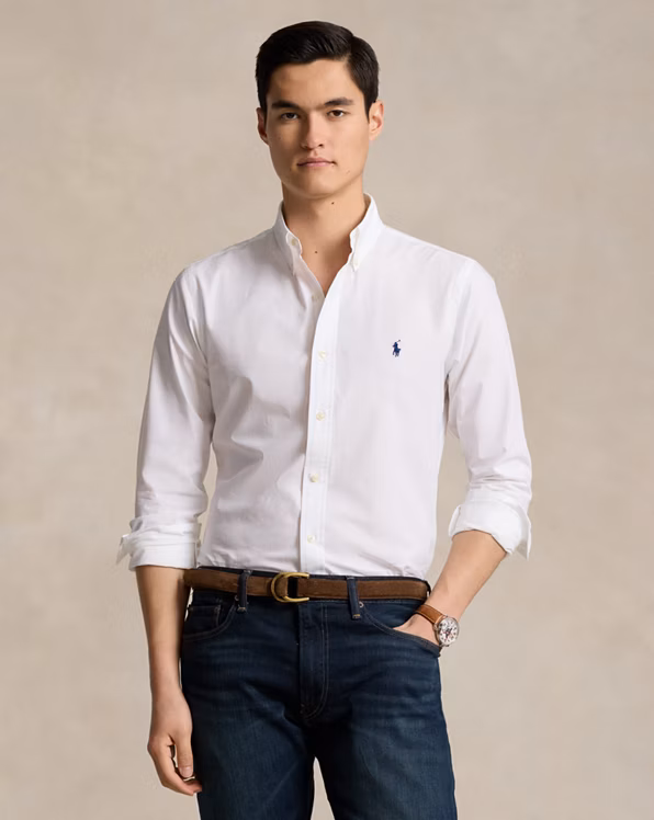 Custom Fit Stretch Poplin Shirt