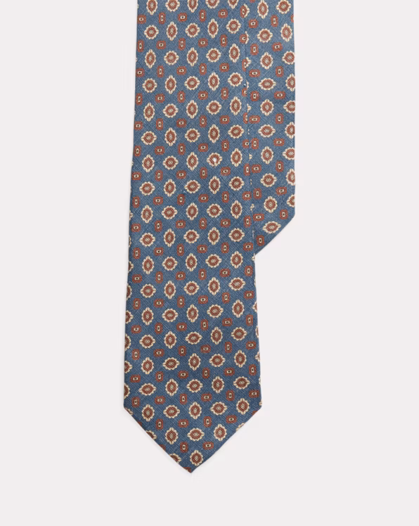 Faded Neat Linen Tie