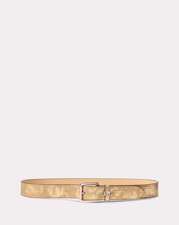 Logo-Keeper Metallic Leather Belt