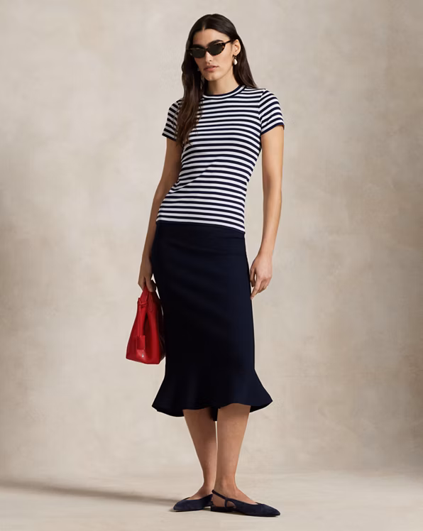 Flared Knit Skirt