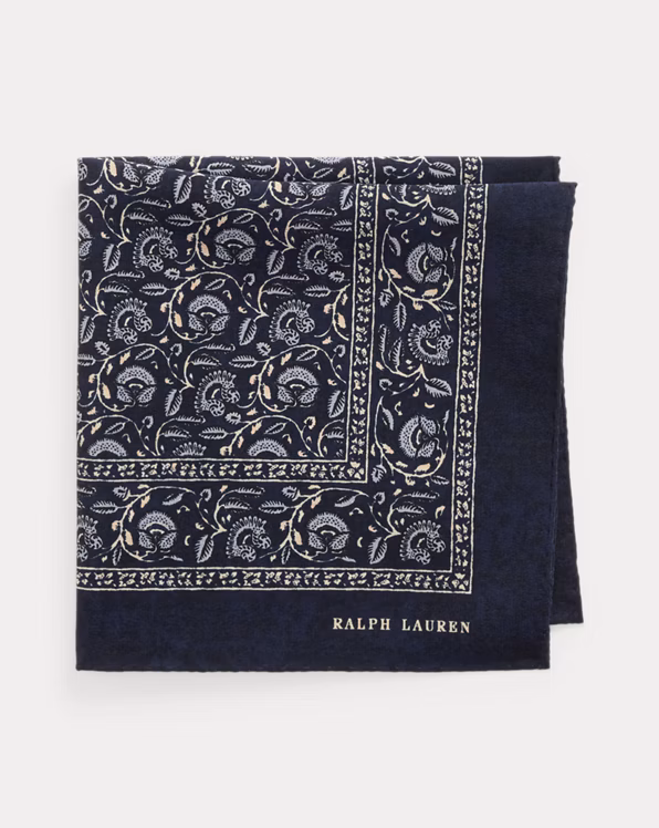 Floral-Print Silk Crepe Pocket Square