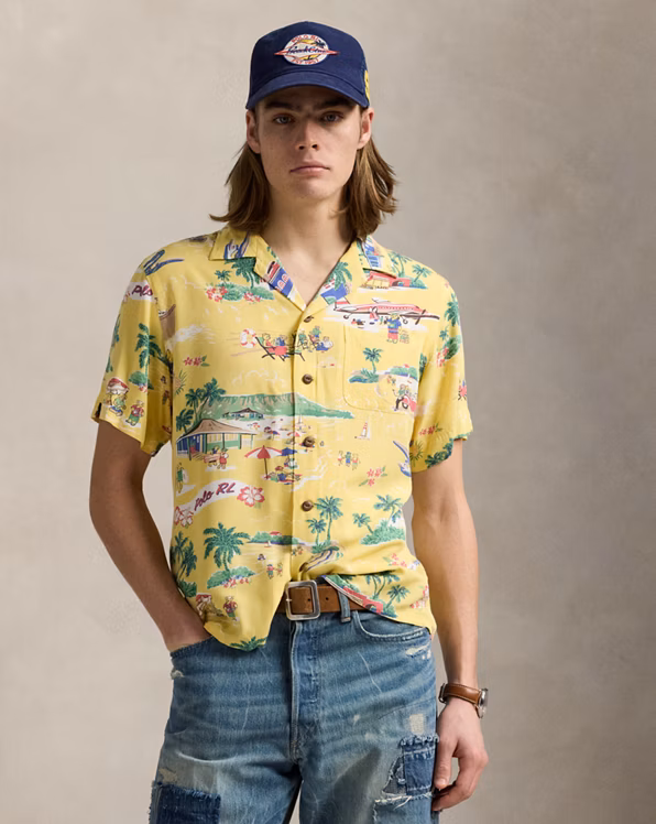 Classic Fit Polo Bear Camp Shirt
