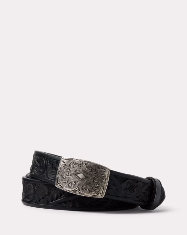 Hand-Tooled Leather Belt