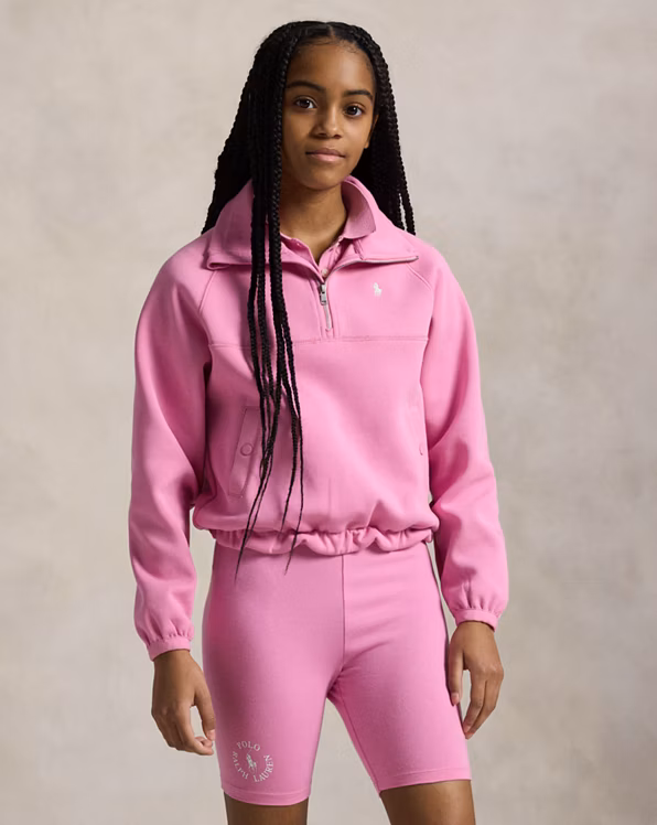 Double-Knit Quarter-Zip Pullover