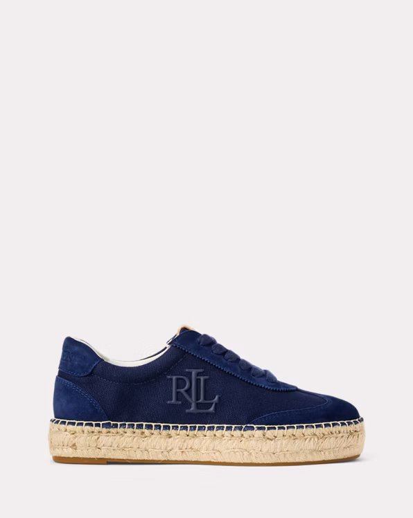 Luize Canvas & Suede Espadrille Trainer