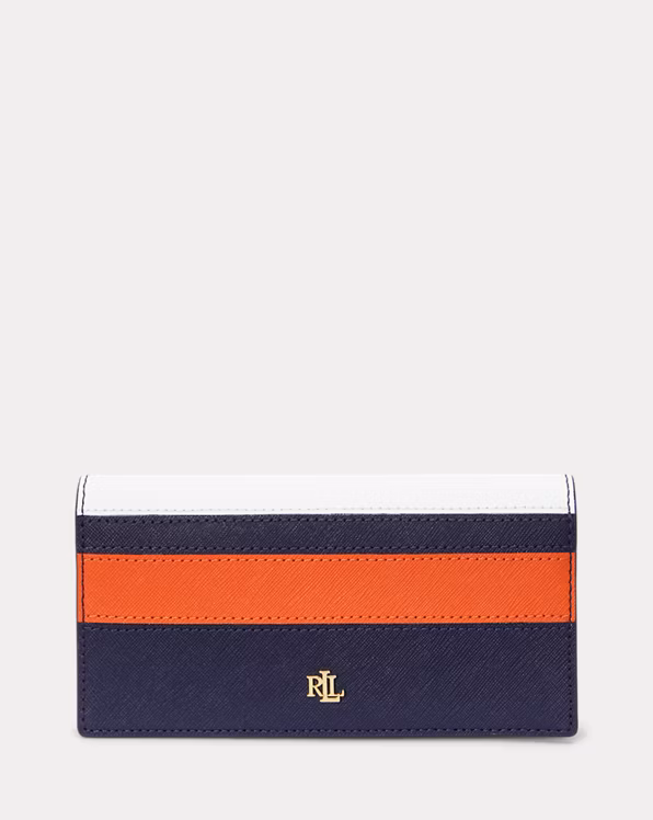 Crosshatch Leather Slim Wallet