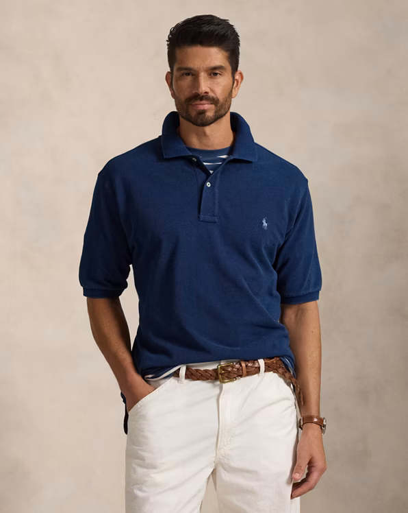 Indigo Mesh Polo Shirt