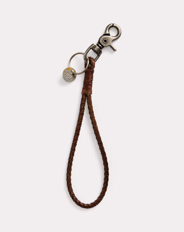 Hand-Braided Leather Key Fob