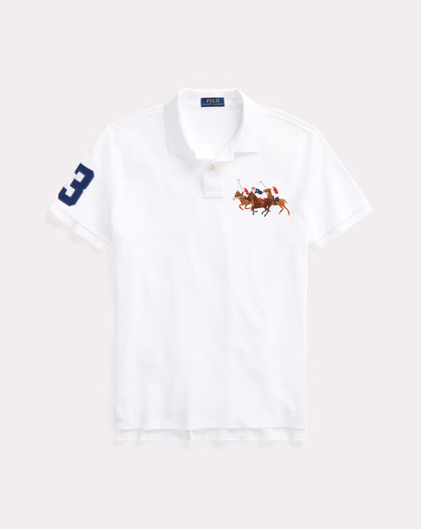 Custom Slim Fit Triple-Pony Polo Shirt