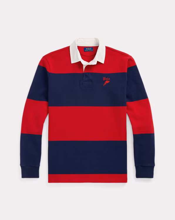 Classic Fit Striped Jersey Rugby Shirt
