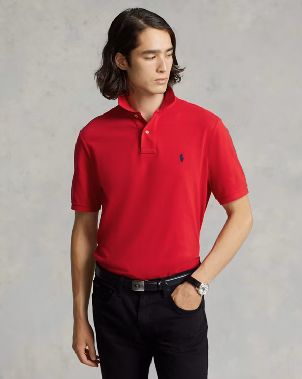 Slim Fit Mesh Polo Shirt