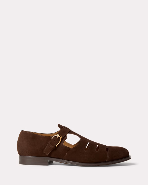 Calf-Suede Fisherman Sandal
