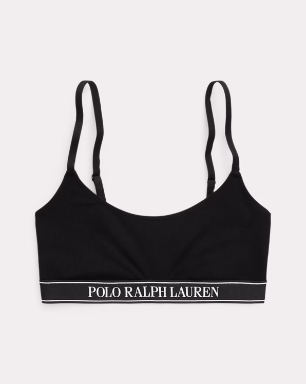 Repeat-Logo Scoop Cropped Tank