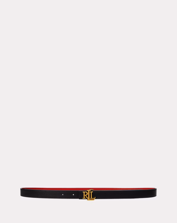 Logo Reversible Embossed Skinny Belt