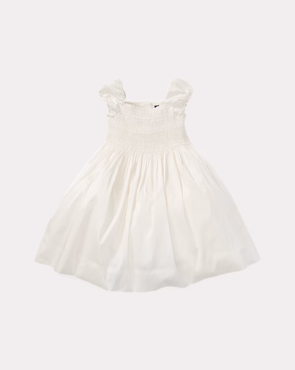 Smocked Silk Dress