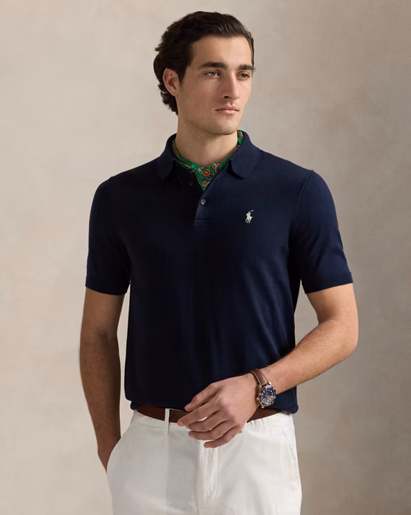 Cotton Polo-Collar Jumper