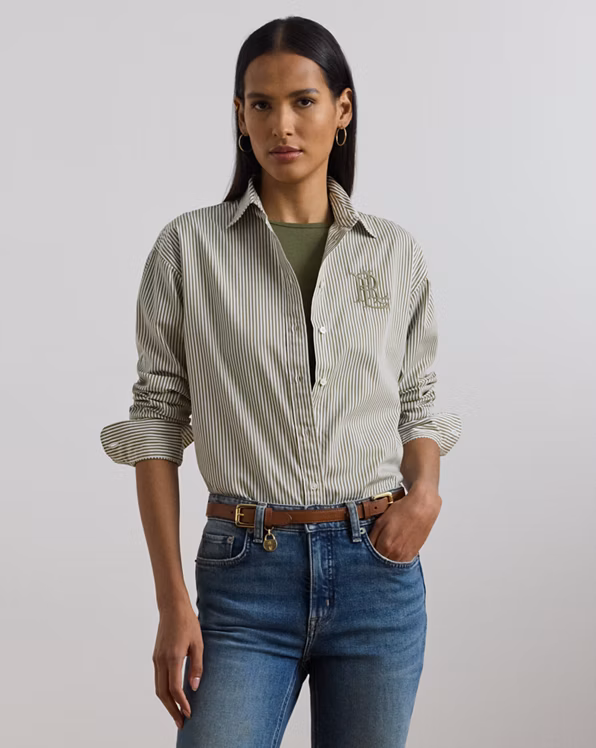 Relaxed Fit Striped Broadcloth Shirt