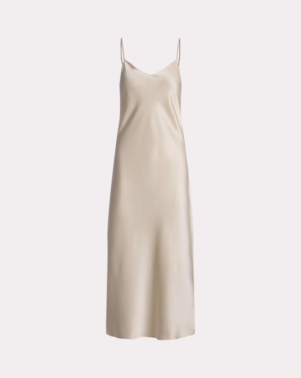 Satin Midi Slip Dress