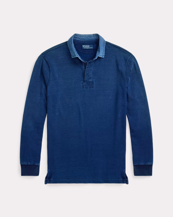 Classic Fit Indigo Jersey Rugby Shirt