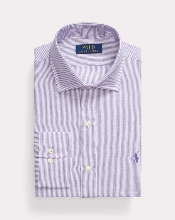 Custom Fit Striped Linen Shirt