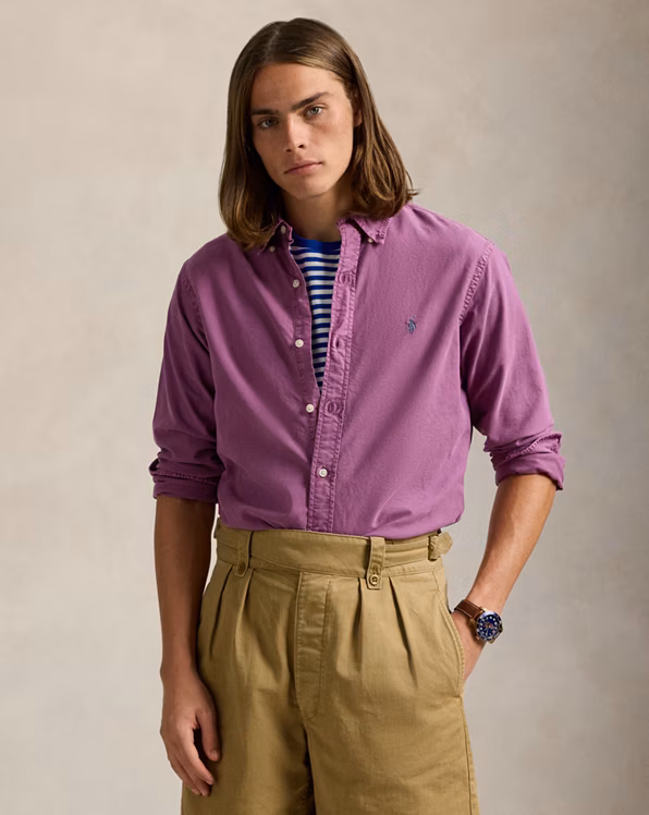 Custom Fit Garment-Dyed Oxford Shirt