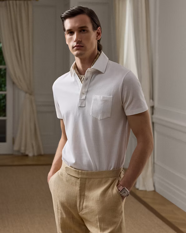 Custom Slim Fit Washed Piqué Polo Shirt