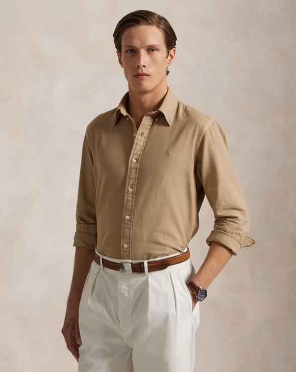 Custom Fit Garment-Dyed Dobby Shirt