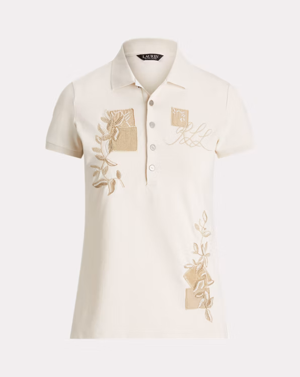 Patchwork piqué Polo Shirt